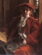 Emma Zorn and Mouche the Dog Anders Zorn